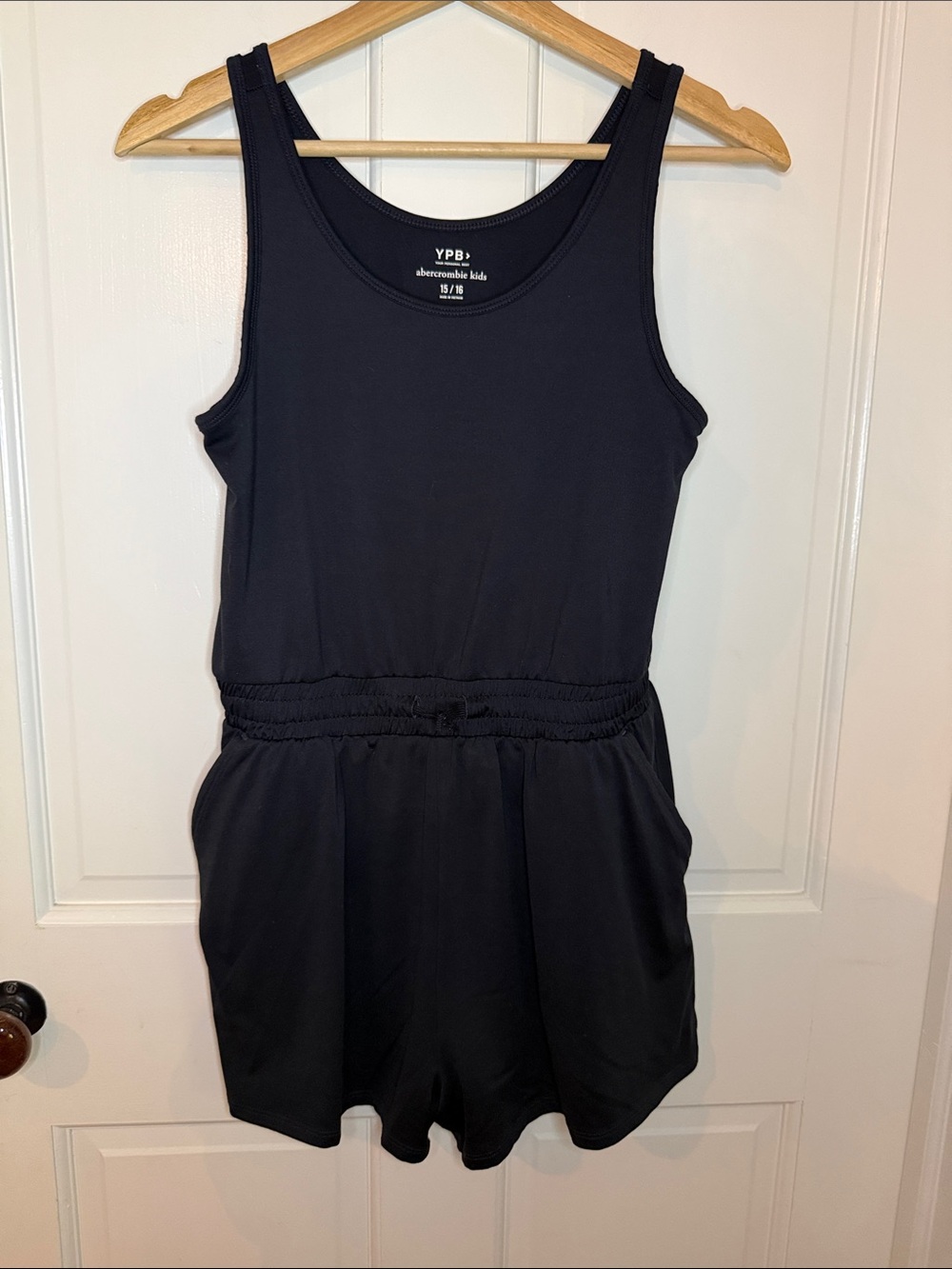 abercrombie kids Black Sleeveless Tank Romper